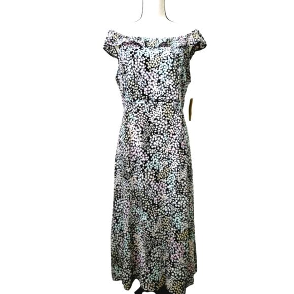 To Be Spoiled NWT Floral Side Slit Midi Maxi Dress - Sundress Sz XL - Picture 1 of 14